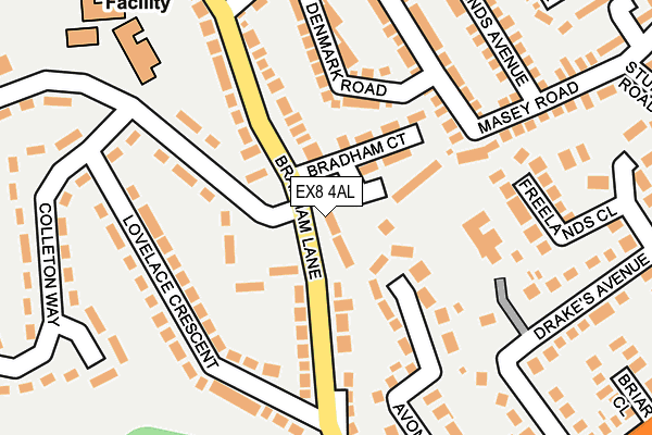 EX8 4AL map - OS OpenMap – Local (Ordnance Survey)