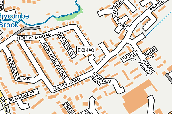 EX8 4AQ map - OS OpenMap – Local (Ordnance Survey)