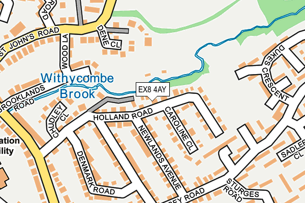 EX8 4AY map - OS OpenMap – Local (Ordnance Survey)