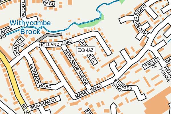 EX8 4AZ map - OS OpenMap – Local (Ordnance Survey)