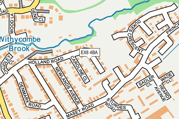 EX8 4BA map - OS OpenMap – Local (Ordnance Survey)