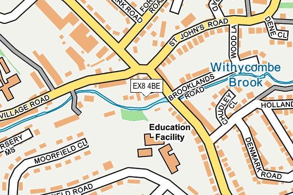 EX8 4BE map - OS OpenMap – Local (Ordnance Survey)