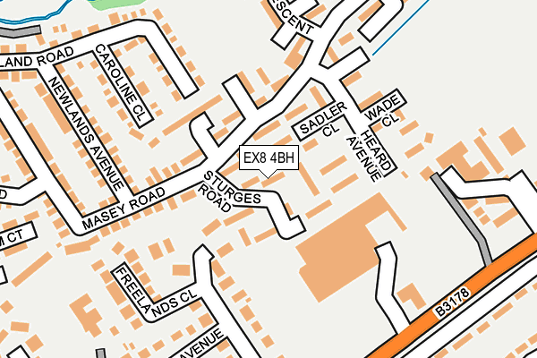 EX8 4BH map - OS OpenMap – Local (Ordnance Survey)