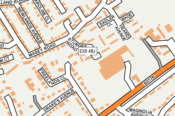 EX8 4BJ map - OS OpenMap – Local (Ordnance Survey)