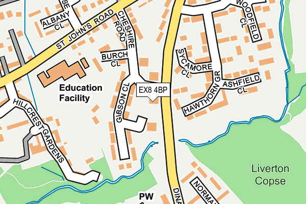 EX8 4BP map - OS OpenMap – Local (Ordnance Survey)