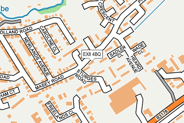 EX8 4BQ map - OS OpenMap – Local (Ordnance Survey)