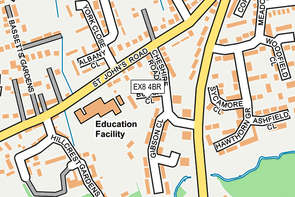 EX8 4BR map - OS OpenMap – Local (Ordnance Survey)