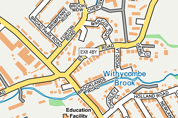 EX8 4BY map - OS OpenMap – Local (Ordnance Survey)