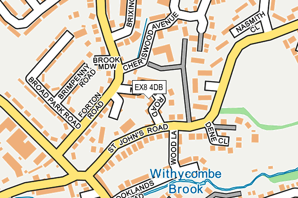 EX8 4DB map - OS OpenMap – Local (Ordnance Survey)