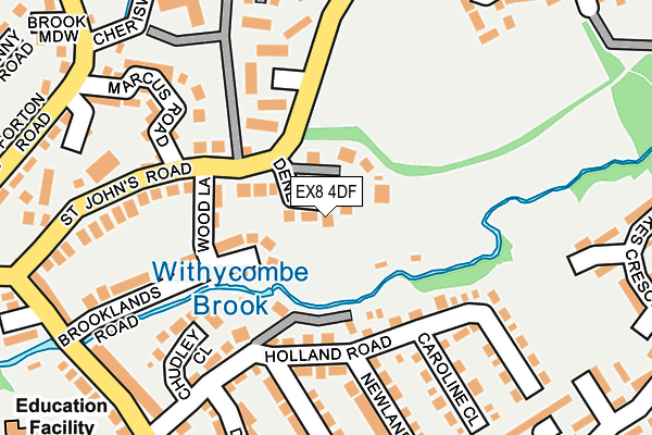 EX8 4DF map - OS OpenMap – Local (Ordnance Survey)