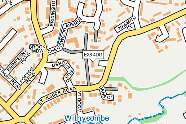 EX8 4DG map - OS OpenMap – Local (Ordnance Survey)