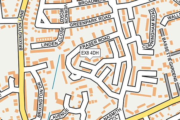 EX8 4DH map - OS OpenMap – Local (Ordnance Survey)