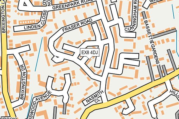 EX8 4DJ map - OS OpenMap – Local (Ordnance Survey)