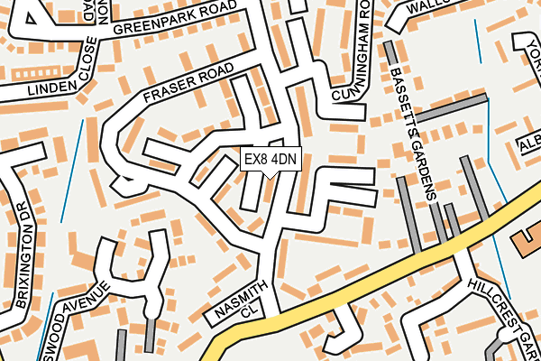 EX8 4DN map - OS OpenMap – Local (Ordnance Survey)