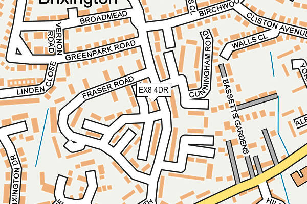 EX8 4DR map - OS OpenMap – Local (Ordnance Survey)