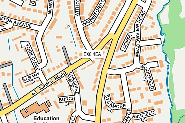 EX8 4EA map - OS OpenMap – Local (Ordnance Survey)