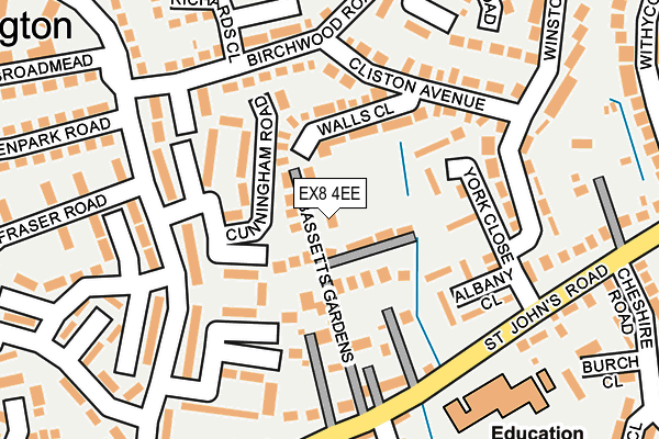 EX8 4EE map - OS OpenMap – Local (Ordnance Survey)