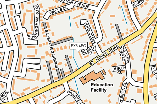 EX8 4EG map - OS OpenMap – Local (Ordnance Survey)