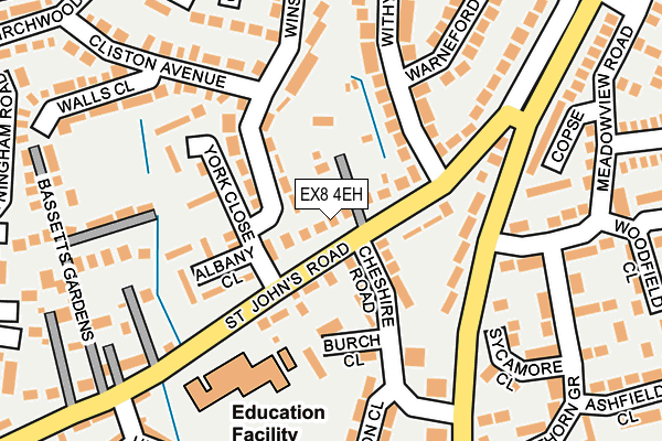 EX8 4EH map - OS OpenMap – Local (Ordnance Survey)