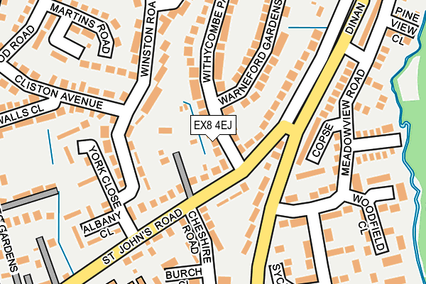 EX8 4EJ map - OS OpenMap – Local (Ordnance Survey)
