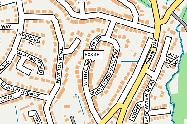 EX8 4EL map - OS OpenMap – Local (Ordnance Survey)