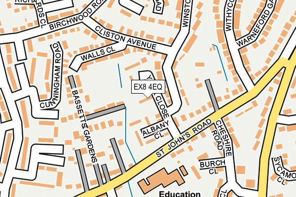 EX8 4EQ map - OS OpenMap – Local (Ordnance Survey)