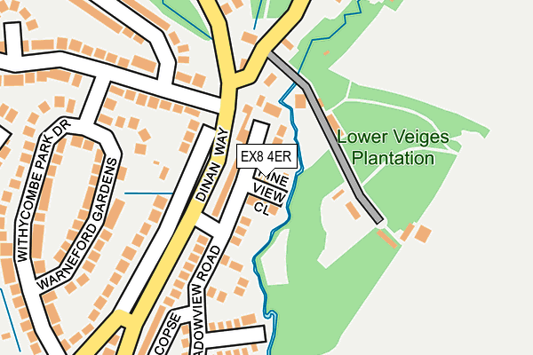 EX8 4ER map - OS OpenMap – Local (Ordnance Survey)