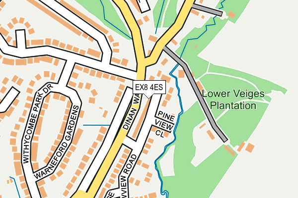 EX8 4ES map - OS OpenMap – Local (Ordnance Survey)