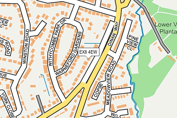 EX8 4EW map - OS OpenMap – Local (Ordnance Survey)