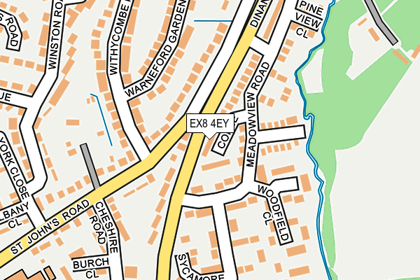 EX8 4EY map - OS OpenMap – Local (Ordnance Survey)