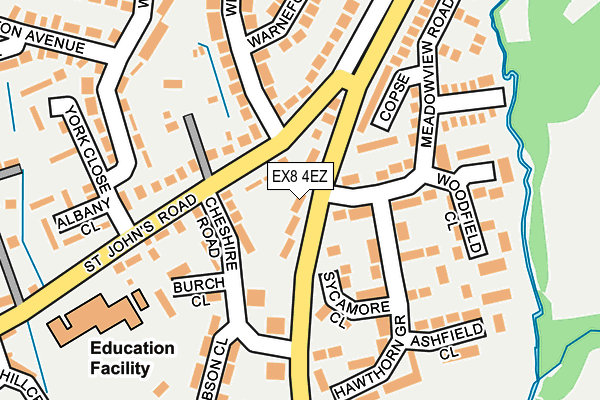 EX8 4EZ map - OS OpenMap – Local (Ordnance Survey)