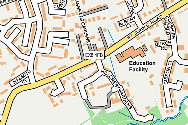 EX8 4FB map - OS OpenMap – Local (Ordnance Survey)