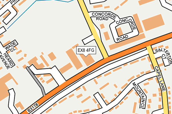 EX8 4FG map - OS OpenMap – Local (Ordnance Survey)