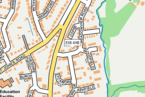EX8 4HB map - OS OpenMap – Local (Ordnance Survey)