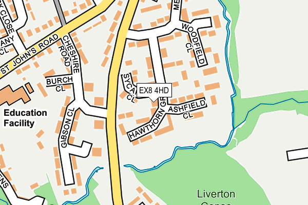 EX8 4HD map - OS OpenMap – Local (Ordnance Survey)