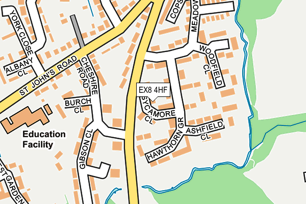 EX8 4HF map - OS OpenMap – Local (Ordnance Survey)