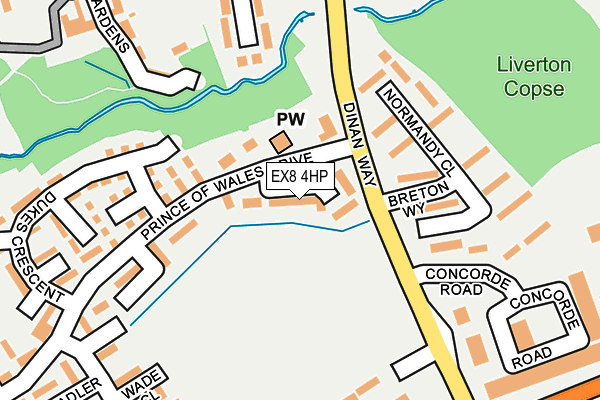 EX8 4HP map - OS OpenMap – Local (Ordnance Survey)