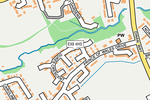 EX8 4HS map - OS OpenMap – Local (Ordnance Survey)