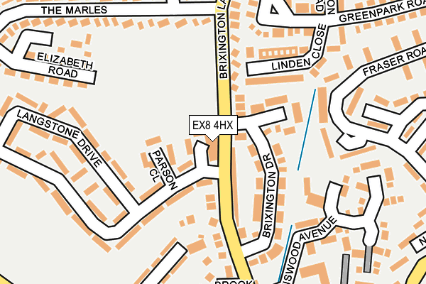 EX8 4HX map - OS OpenMap – Local (Ordnance Survey)
