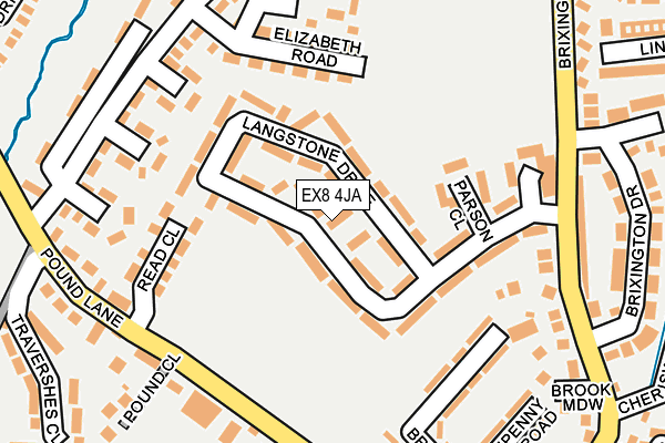 EX8 4JA map - OS OpenMap – Local (Ordnance Survey)