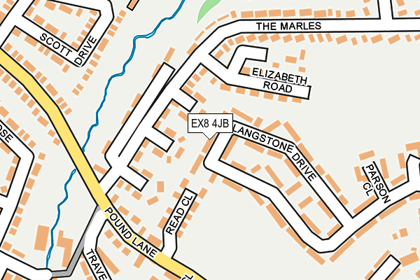 EX8 4JB map - OS OpenMap – Local (Ordnance Survey)