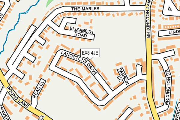 EX8 4JE map - OS OpenMap – Local (Ordnance Survey)