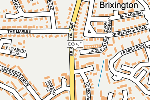 EX8 4JF map - OS OpenMap – Local (Ordnance Survey)