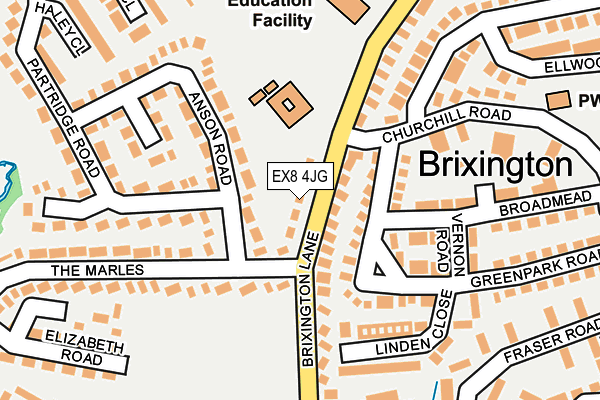 EX8 4JG map - OS OpenMap – Local (Ordnance Survey)