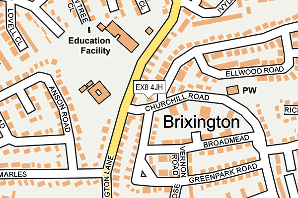 EX8 4JH map - OS OpenMap – Local (Ordnance Survey)