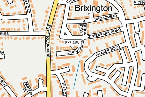 EX8 4JW map - OS OpenMap – Local (Ordnance Survey)