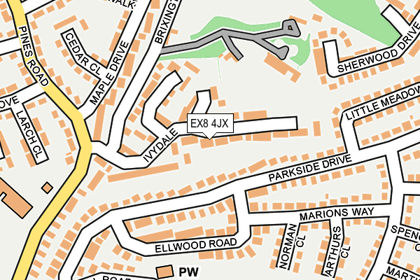 EX8 4JX map - OS OpenMap – Local (Ordnance Survey)