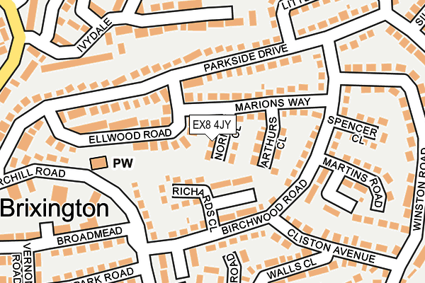 EX8 4JY map - OS OpenMap – Local (Ordnance Survey)