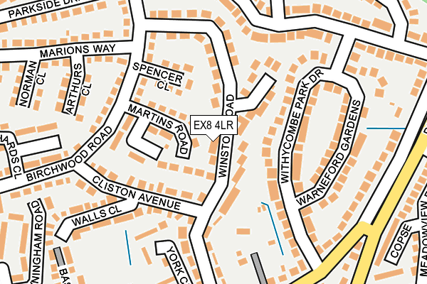 EX8 4LR map - OS OpenMap – Local (Ordnance Survey)