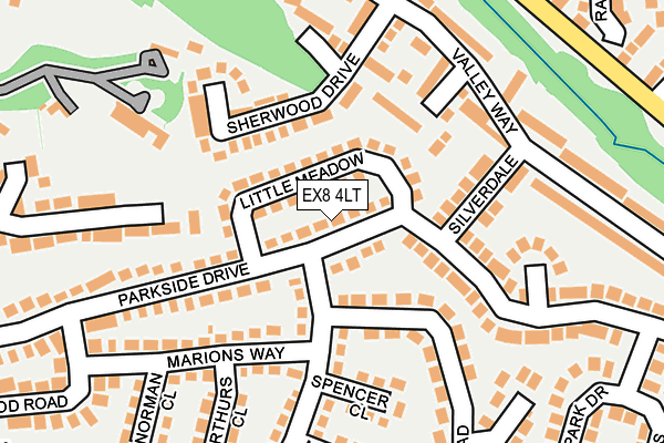EX8 4LT map - OS OpenMap – Local (Ordnance Survey)